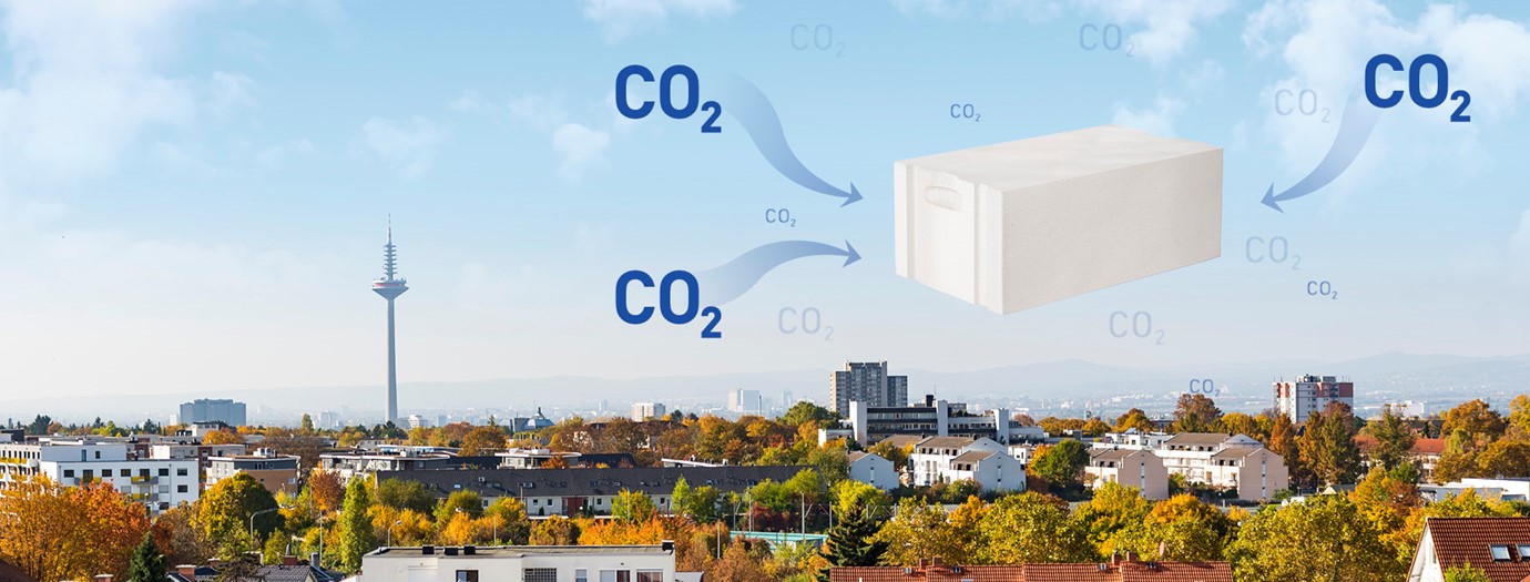 Illustration - Ytong Porenbeton speichert CO2