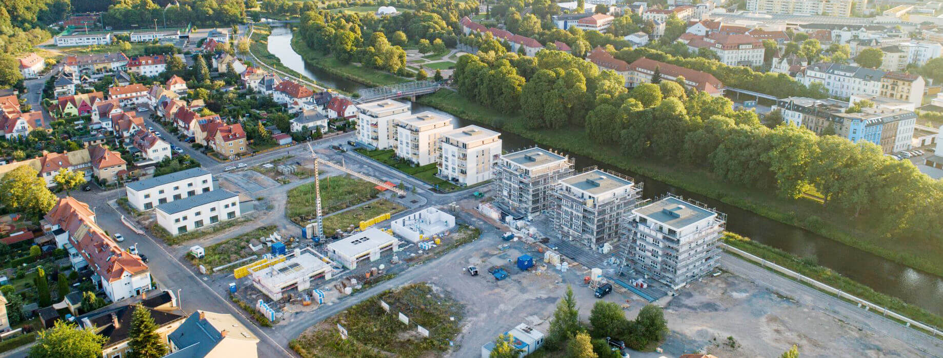 Das Neubaugebiet HeinrichsQuartier in Gera